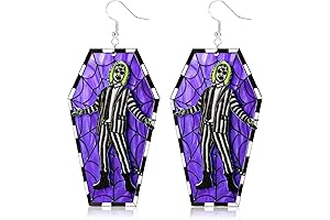 Ghostface Beetlejuice Earrings: Summon Beetlejuice with Spooky Charm