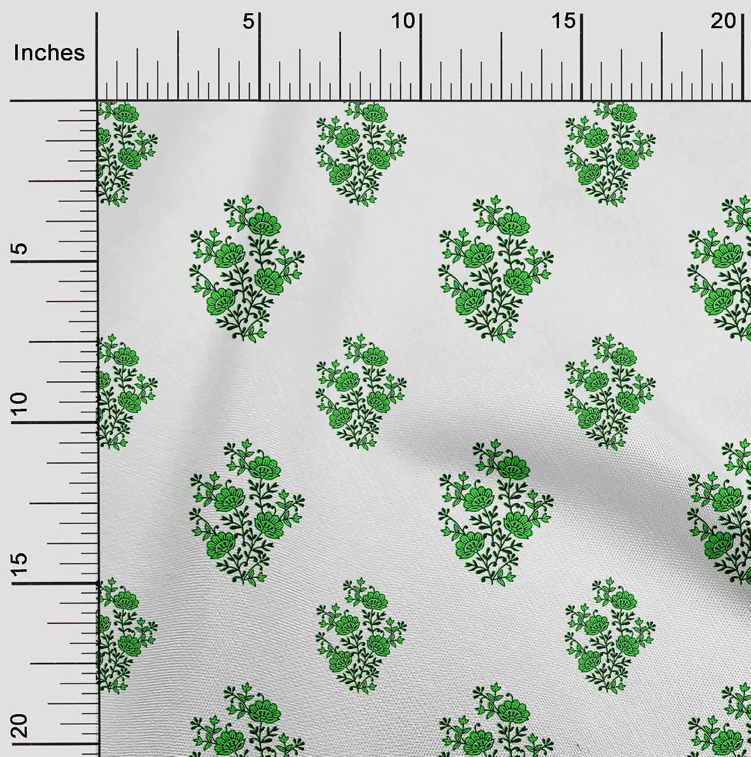 oneOone Cotton Flex Green Fabric Block Sewing Fabric By The Yard Printed DIY Clothing Sewing Supplies 40 Inch Wide-JZ