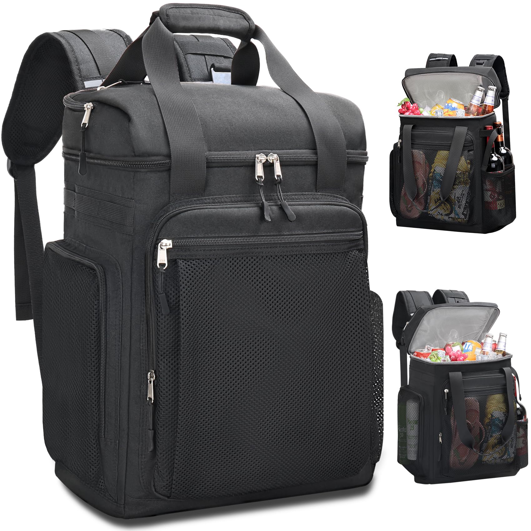 Estarer Kühlrucksack 35L Kühltasche Picknickrucksack Wasserdichter Rucksack zum Kühl mit Flaschenöffner beim Camping, Wandern und Strand