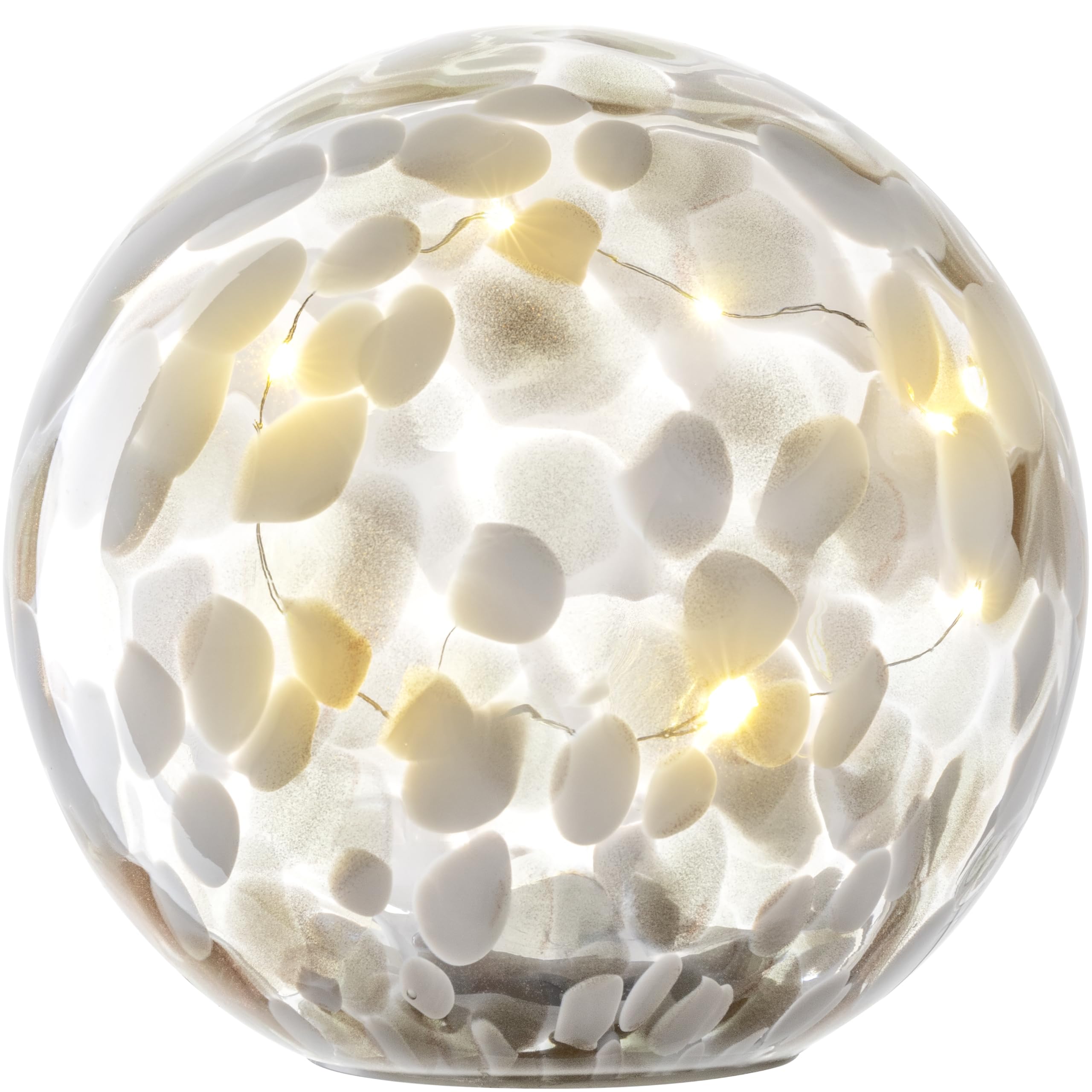 Leonardo LED Kugel SILENZIO, 17 cm, weiß/gold
