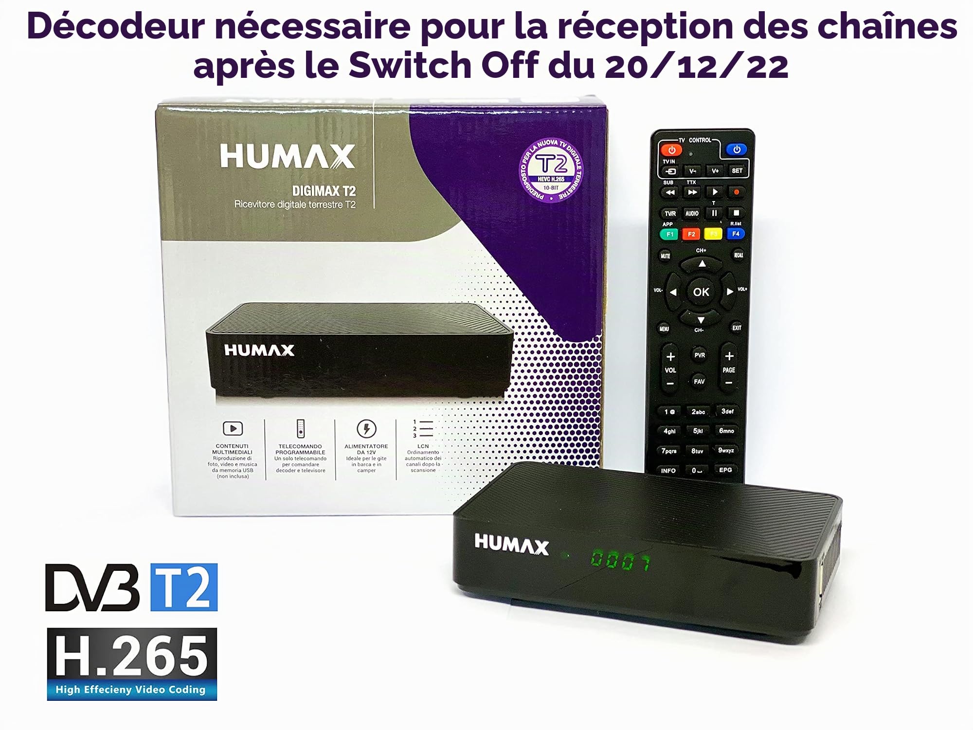 Decoder Humax Digimax T2 HD 2022T2