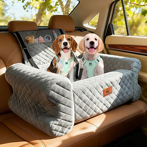 Dog Car Seat for Medium/Large Dogs up to 60 lbs,