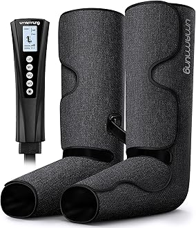 UMARMUNG Air Compression Leg Massager with Heat, Gifts for Women Men Mom Dad, Leg Foot Massager Gift for Christmas, Fathers Day, Mothers Day, Vericose Veins, Edema, Muscle Fatigue, Cramps, Swelling