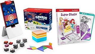 Osmo Genius Starter Kit for Fire Tablet Ages 6-10 & Super Studio Disney Princess Learn to Draw For iPad/Fire Tablet Ages 5-11