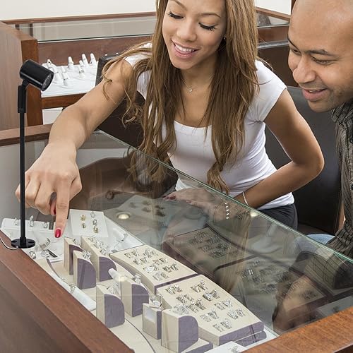 Miniatura 8 de 2 unids/set LED 3 W brillante lámpara de lectura joyería proyector 8.2 in mini lámpara de pie creativa lámpara de mesa decoración para dormitorio