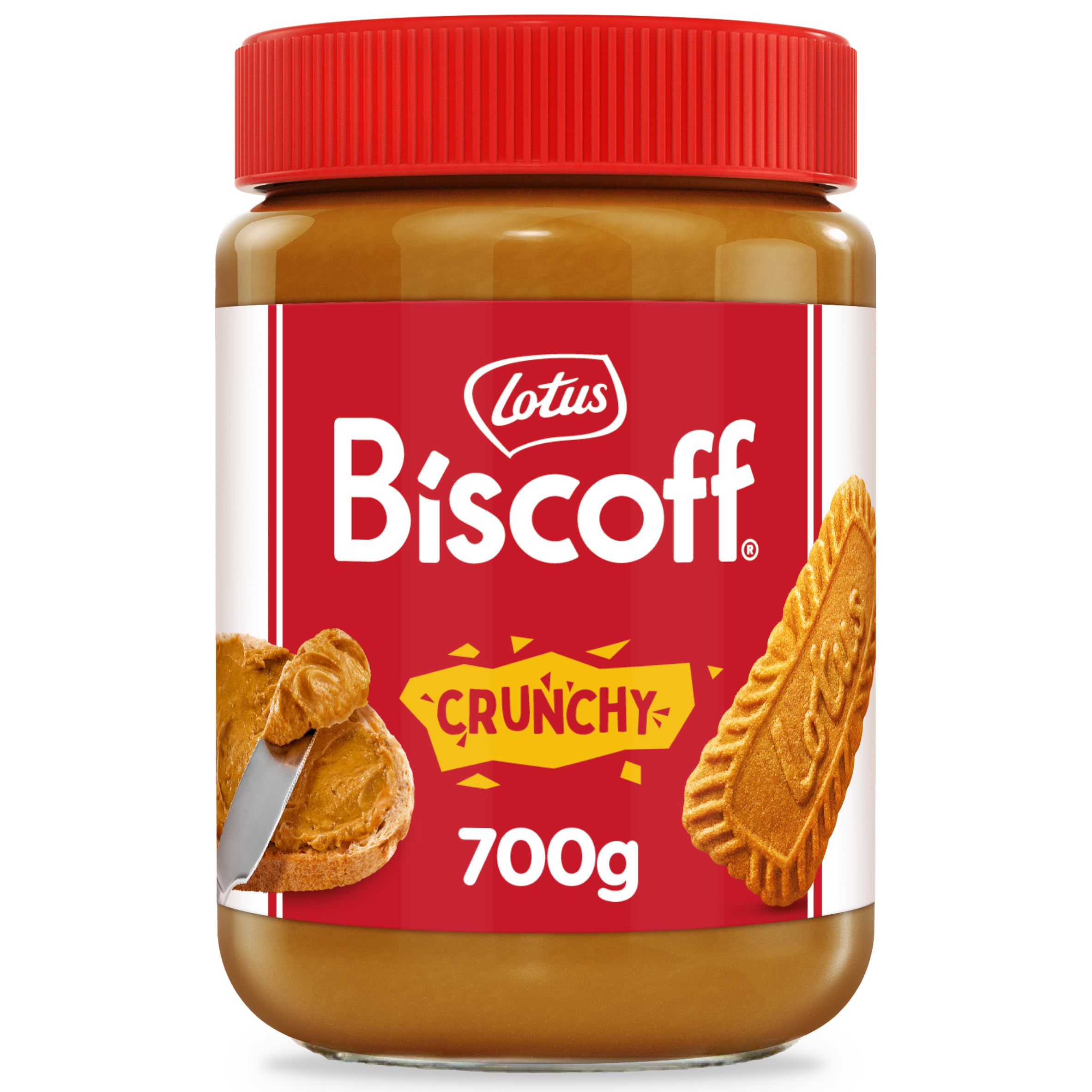 Lotus Biscoff | Biscoff Pâte à Tartiner | Crunchy | Vegan | Sans Fruits à Coque | Sans Colorant ni Arômes Artificiels | Pot PET | 700g