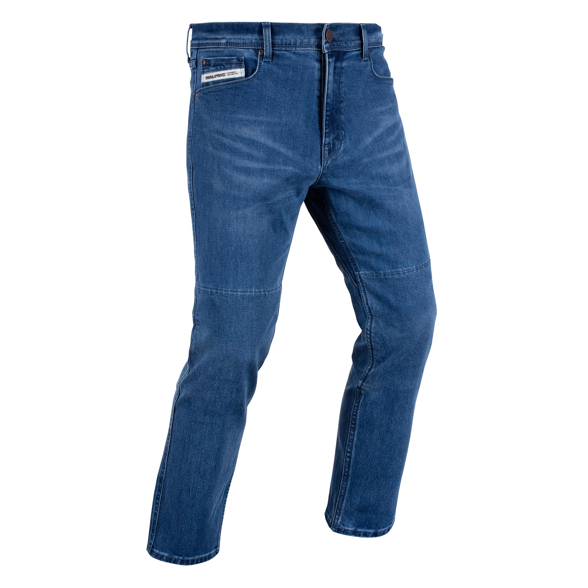 Oxford Men's Mid Blue Original Approved Tailor Aa Straight Jeans, Regular, 32/32