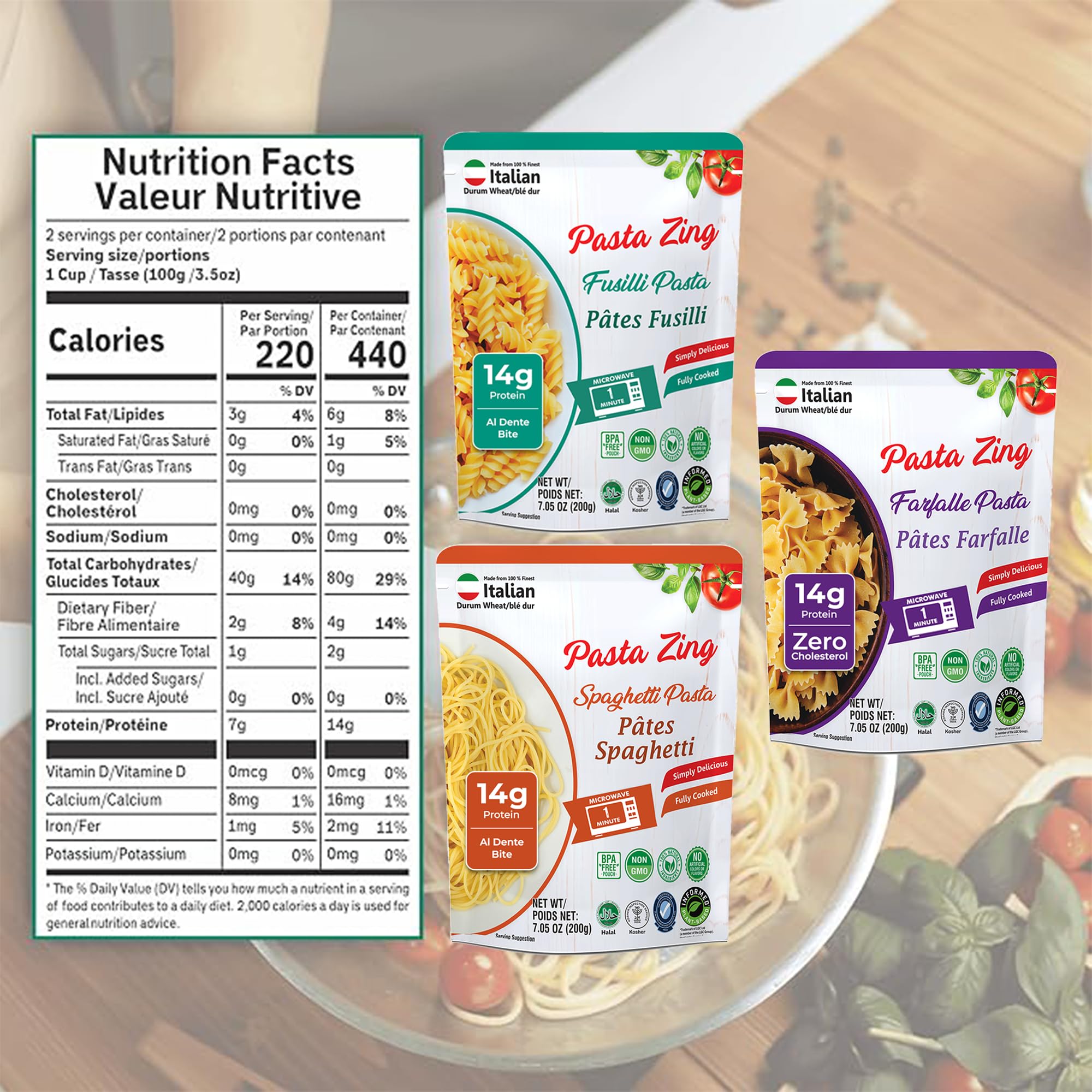 Amazon.com: Pasta Zing Microwavable Variety Pasta Pack of 7 | 2x
