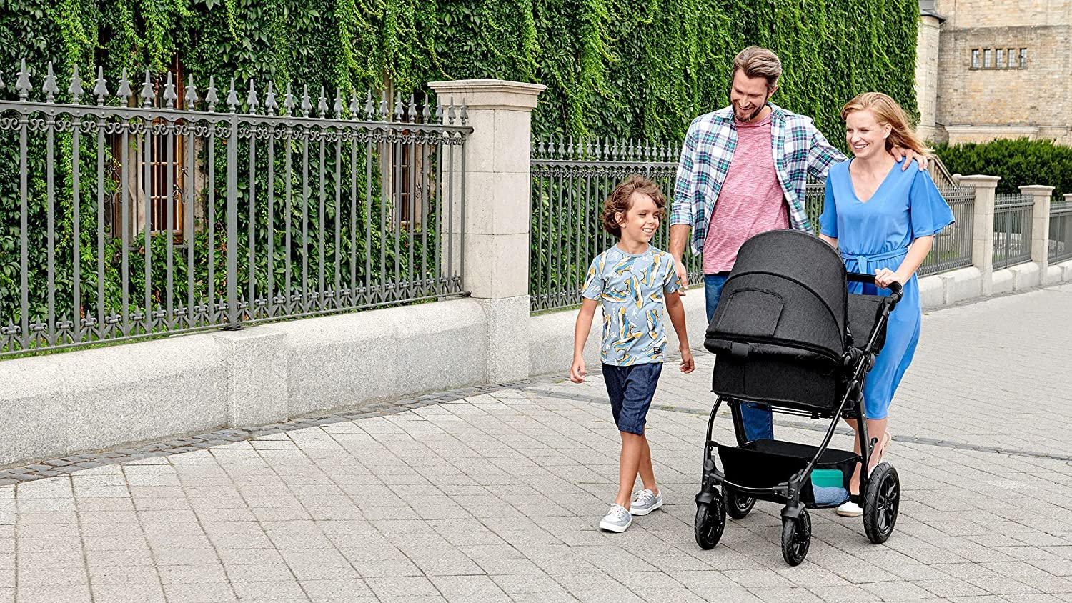 Kinderkraft Poussette 3en1 Moov Trio Siège Auto Gris