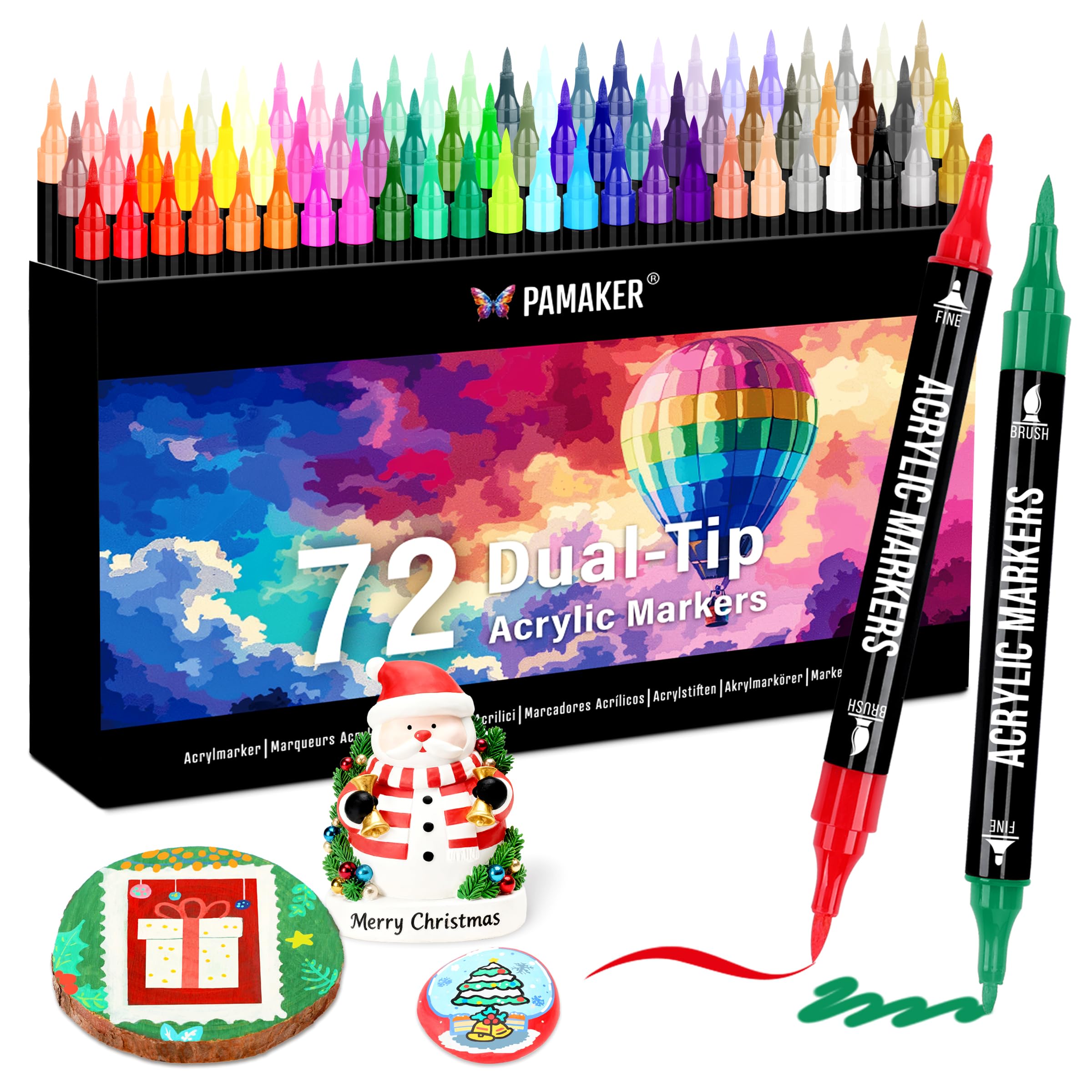 Stylos De Peinture Acrylique | 72 Couleurs à Double Extrémité