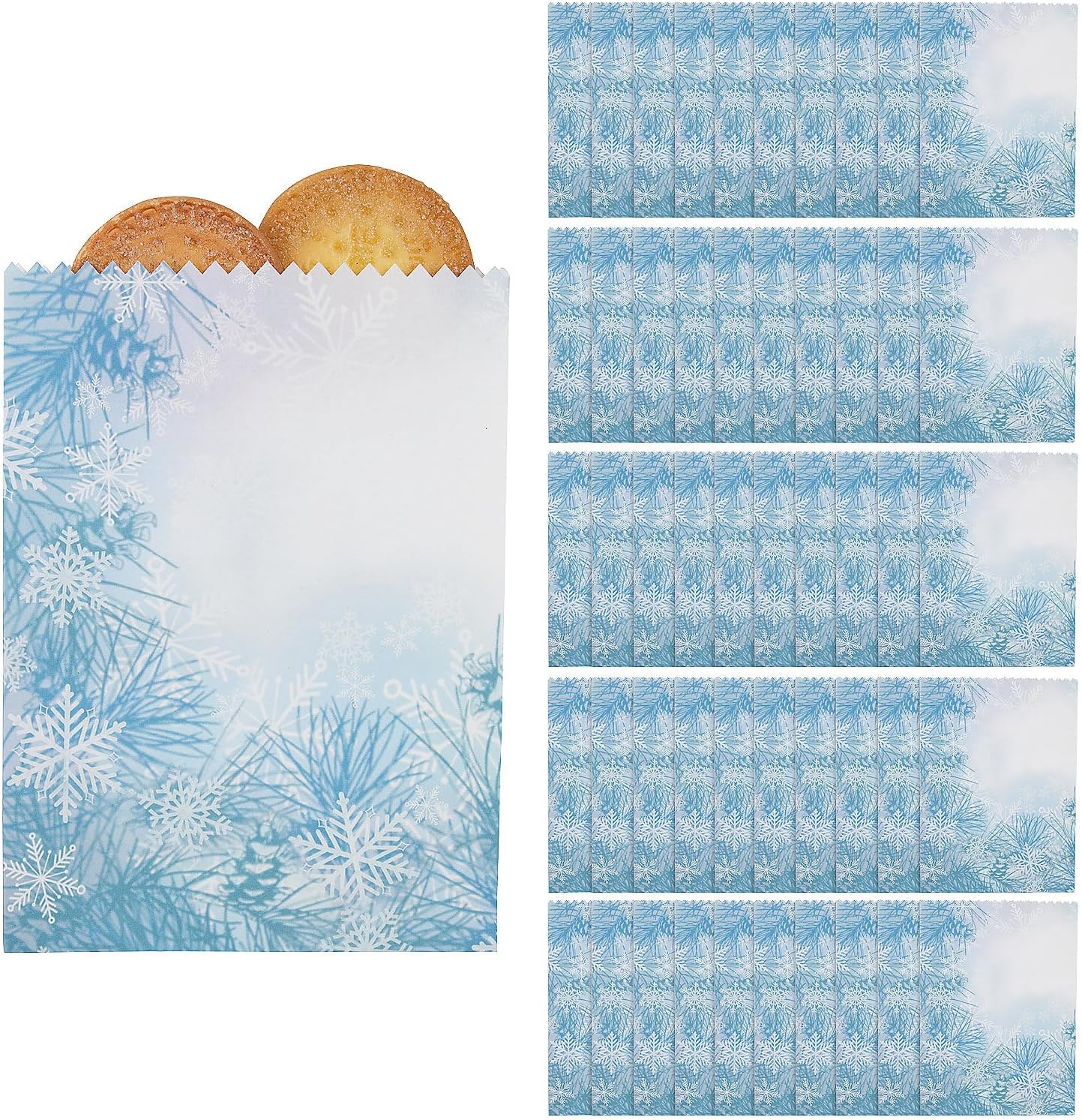 Fun Express Winter Wedding Treat Bags, 5 3/4" x 8", Bulk 150 Pc