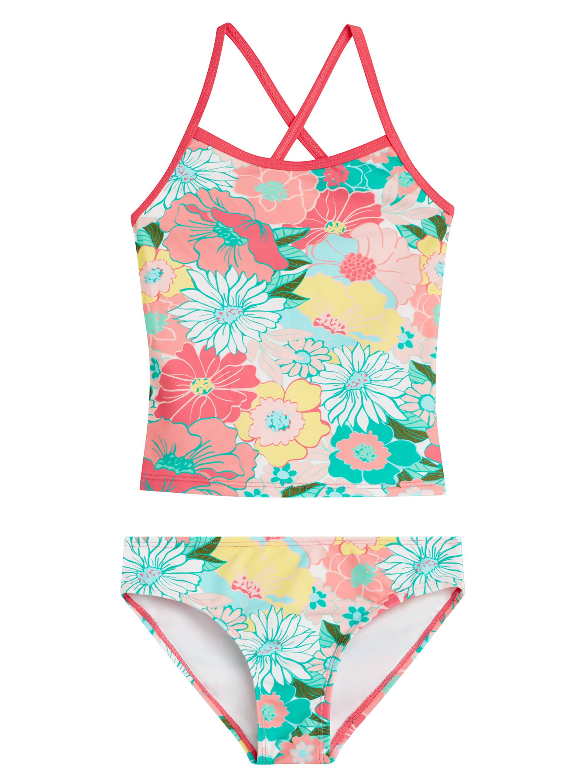 Kanu Surf Girls' Melanie Beach Sport 2-Piece UPF 50+ Banded Tankini