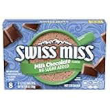 Swiss Miss Milk Chocolate Flavor No Sugar Added Hot Cocoa Mix, 0.73 oz. 8-Count (Pack of 12)
