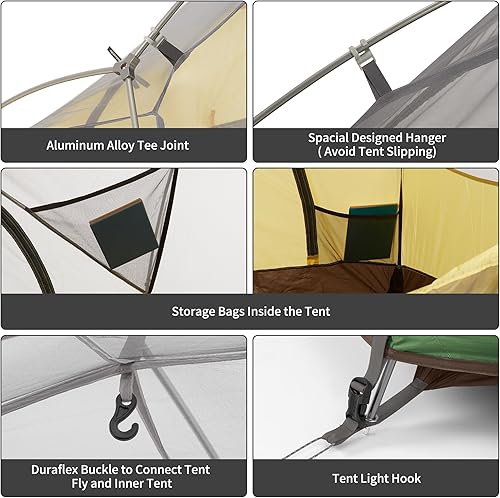 Miniatura 7 de Naturehike Star River 2 Person Backpacking Tent, Lightweight Waterproof 2 Person Camping Tent, Double Layer Two Person Tents for Camping, Hiking,