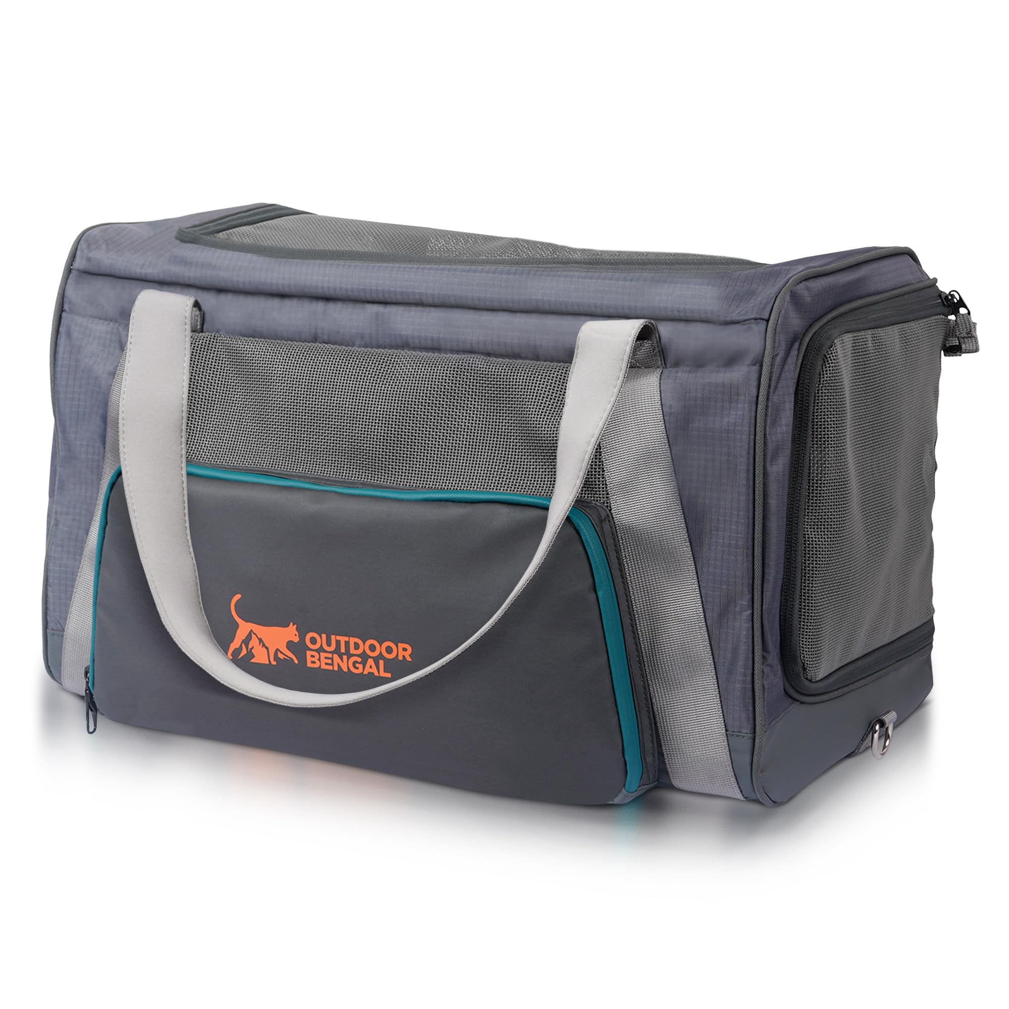 OutdoorBengal Zeppelin™ Airline-Approved Large Cat Carrier Soft – TSA-Approved Pet Carriers with Top Opening for Plane and Car Travel – Kittens or Small Dog Carrier (Black)