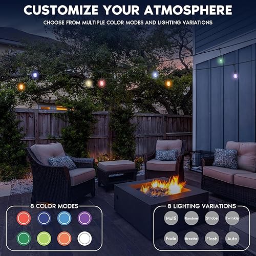 Miniatura 3 de LUXRITE Tira de luces LED RGBW de 24 pies, control remoto, luces de café que cambian de color, resistente al agua de grado comercial, 12 bombillas