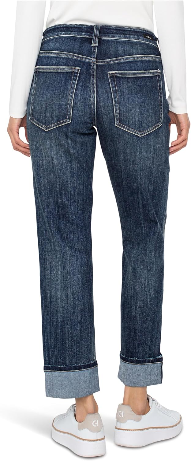 Liverpool Women's Marley Mid-Rise Girlfriend Cuffed Jeans