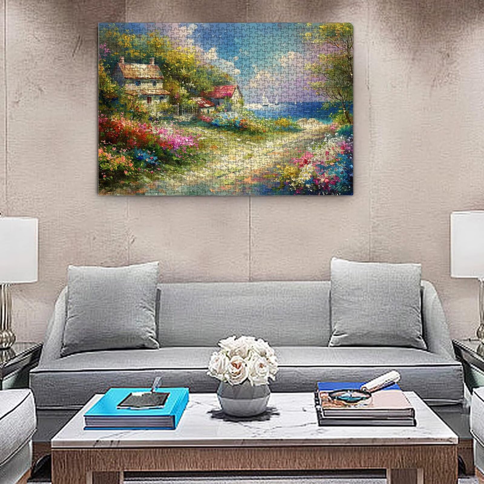 Krajobraz, 5000 elementów, puzzle 3D dla dorosłych, wymagająca łamigłówka, gra logiczna dla całej rodziny, prezenty dla mężczyzn i kobiet, puzzle bożonarodzeniowe, dekoracja domu, temat: żaglówka K0F