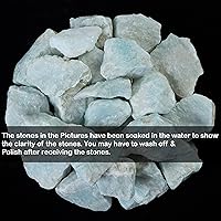 Vista 8 de Crocon Piedras ásperas y cristales de aragonita azul de 1/2 libra, piedras preciosas crudas a granel para pulir, pulir, minería, equilibrio