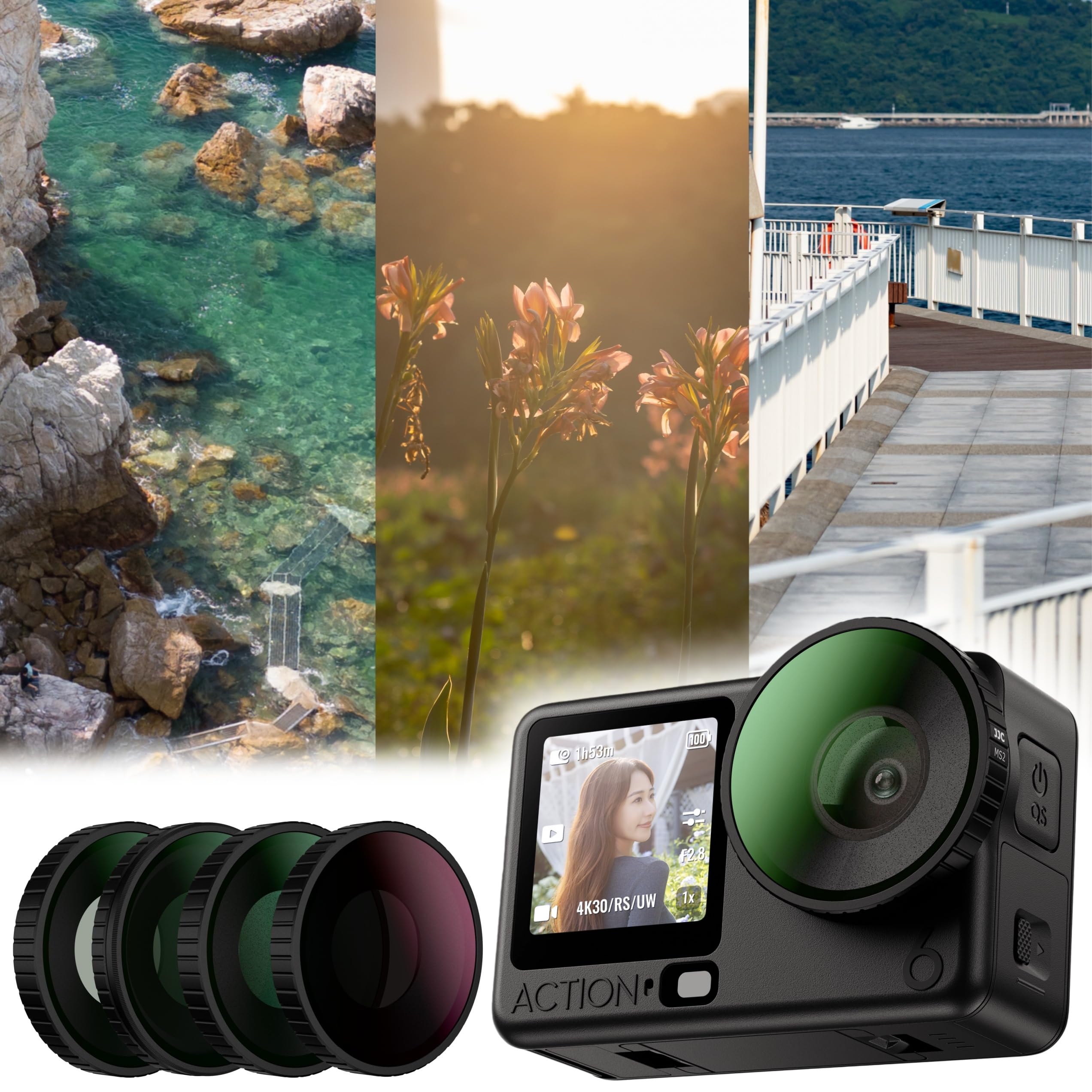 Amazon.com : JJC 4 Pcs Osmo Action 6 Filter Set for Action6