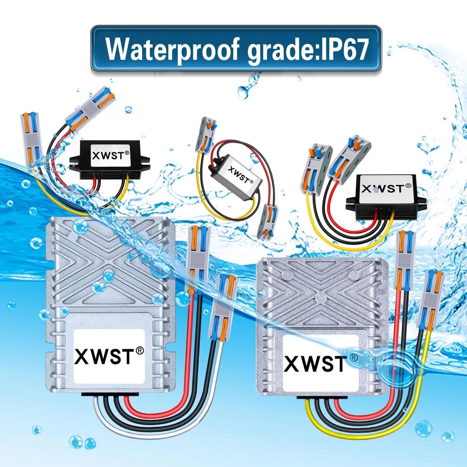 Przetwornica mocy DC 24 V na 12 V 1A do 35 A Step Down 24V na 12 V DC przetwornik napięcia z regulatorem buck(5A Aluminum)