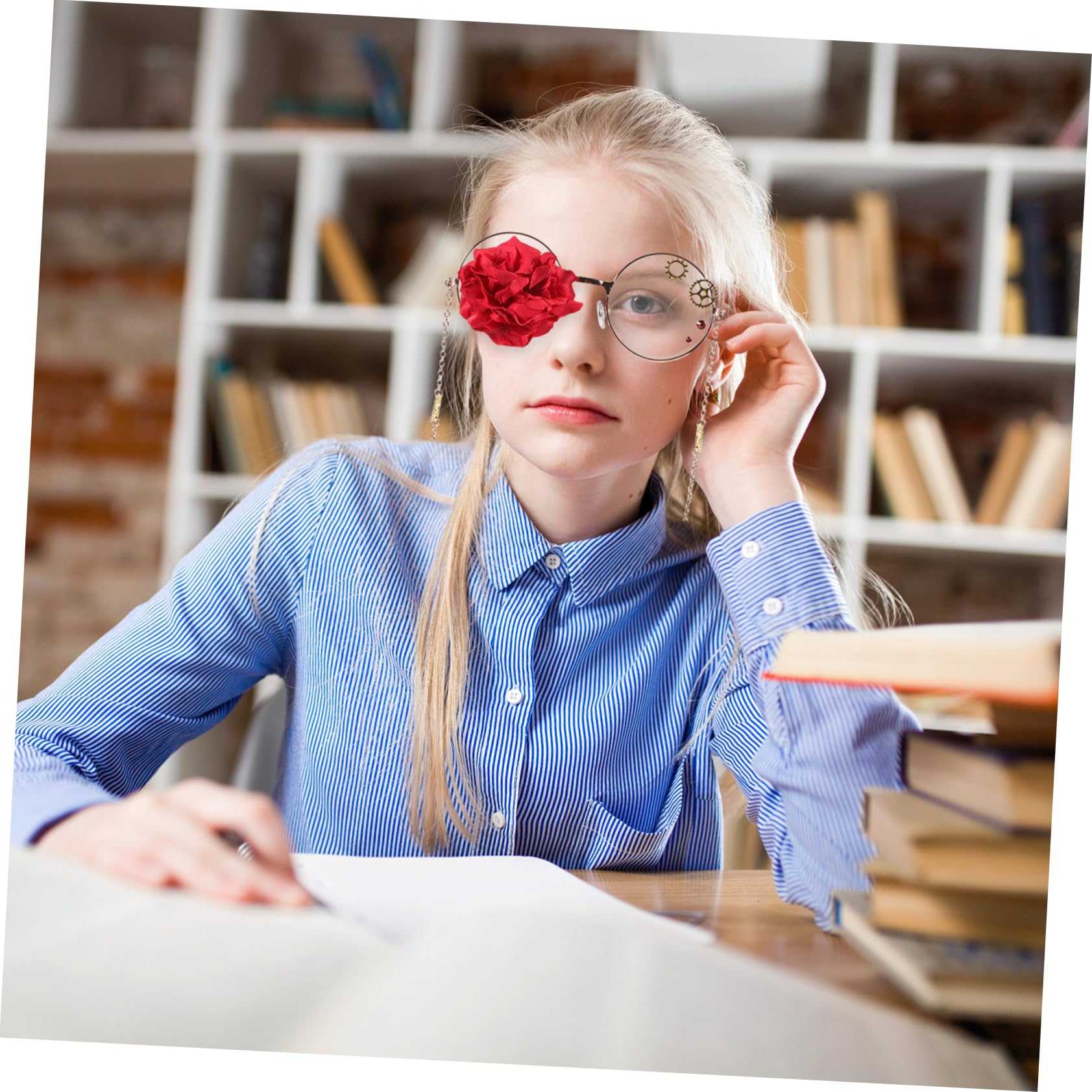 COLLBATH Vintage Glasses for Men Lolita Style Punk Decor Steam Punk Eyewear Halloween Party Supplies Lightweight Frames