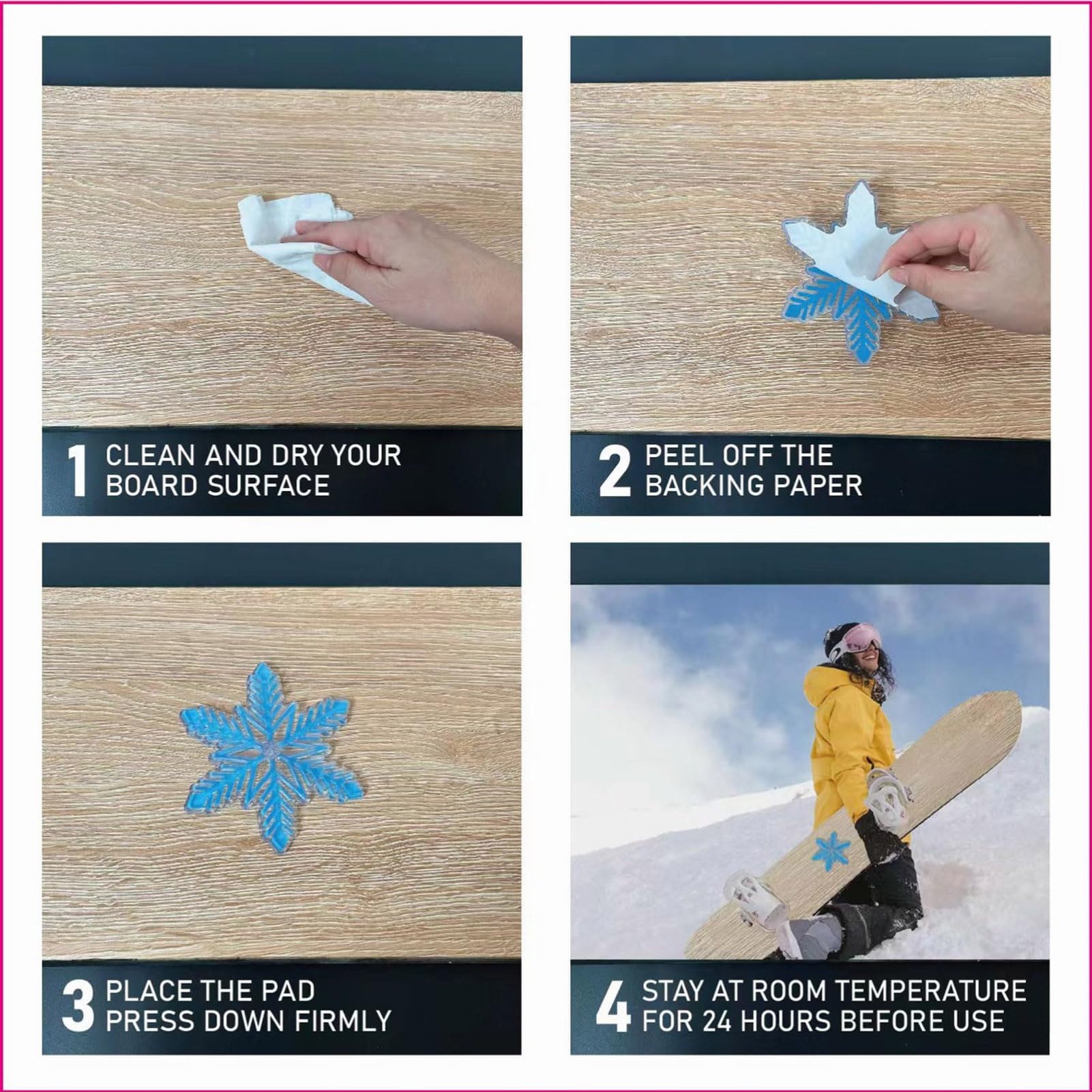 Snowflake Snowboarding Stomp Pads, Snowflake Snowboard Stomp Pads | Podkładki pod stopy do snowboardu, akcesoriów do desek snowboardowych, prz