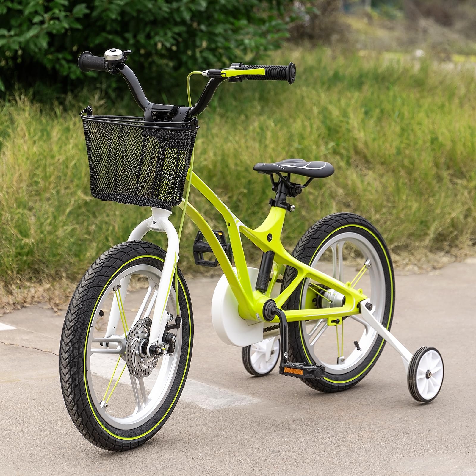 CXWXC Cestino Anteriore per Bicicletta Bambini, Cestino per Bici con Cinghie in PU Regolabili, Adatto a Biciclette e Tricicli per Ragazzi e Ragazze, Resistente e Facile da Montare
