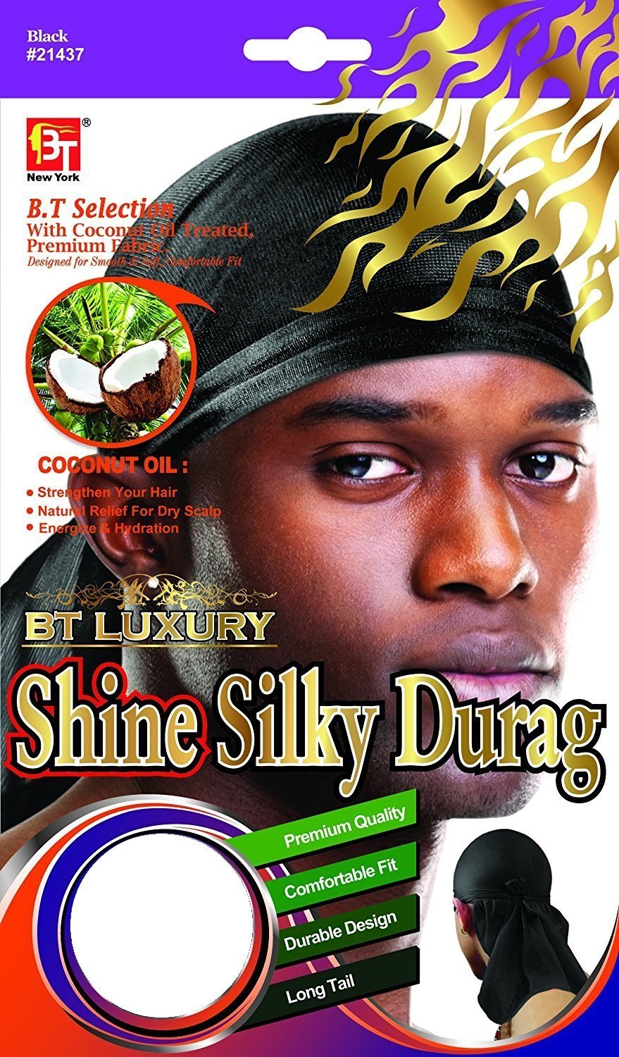Beauty Town Shine Silky Durag (White)