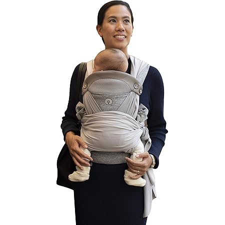 Baby Wrap Boppy ComfyFit, Heathered Gray With Waist Pocket,