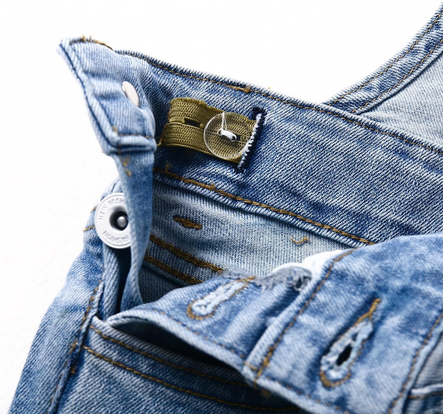 KIDSCOOL SPACE Girls Shorts,Little Big Girls Stretchy Denim Ripped Summer Shortalls - Image 4