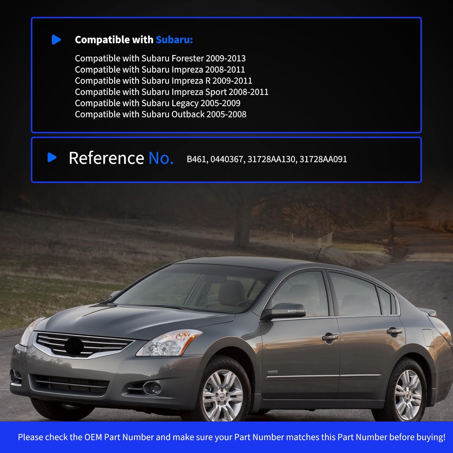 Automatic Transmission Fluid Filter with Pan Gasket Compatible with Subaru Outback 2005-2008 Forester 2009 2010 2011 2012 Legacy 2005 2006 2007 2008 2009 Impreza 2008-2011 31728AA130, 31728AA09