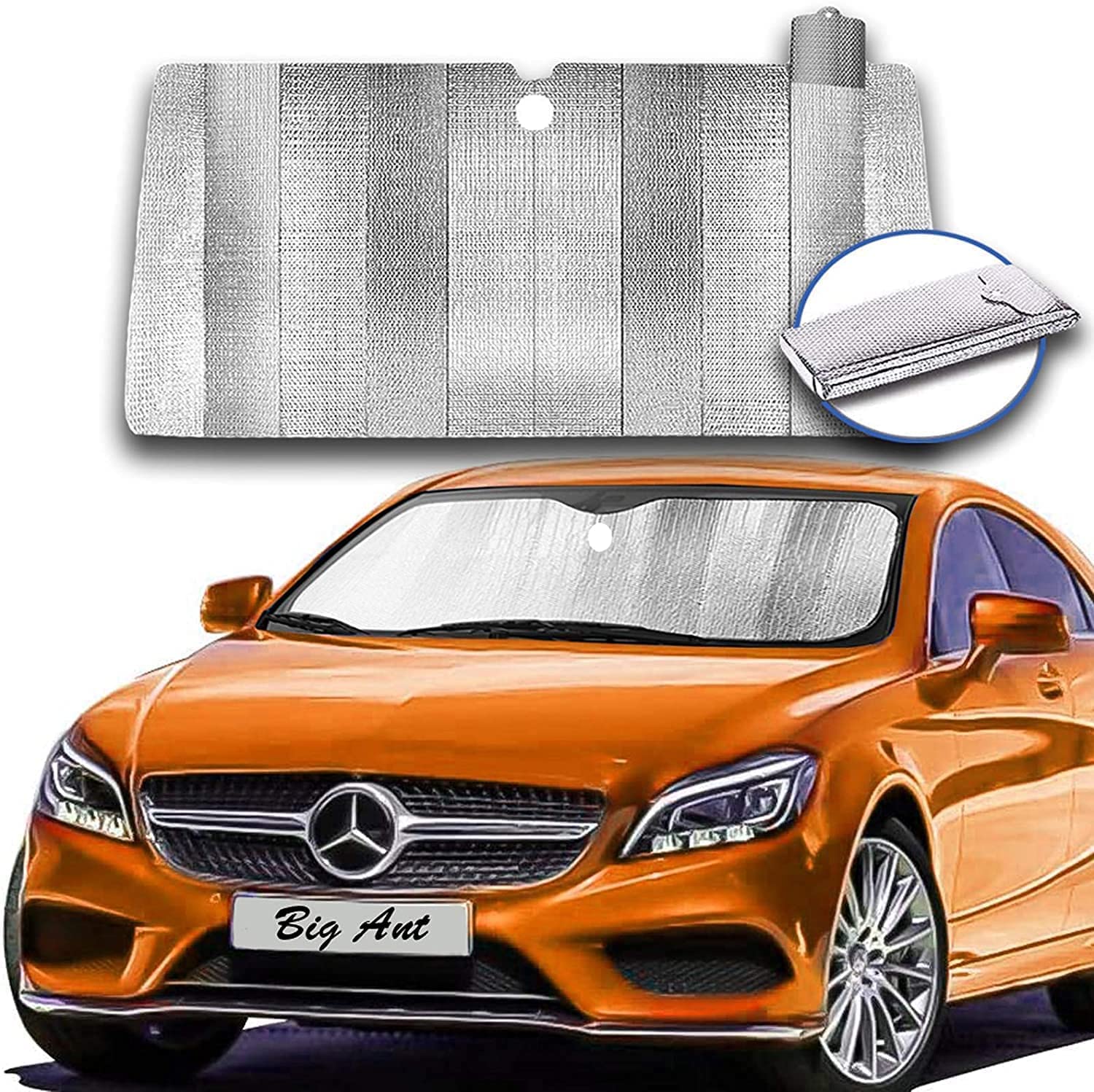 Pare-soleil Voiture Universel Pliable 78.5x150 Cm + 2 Pare-soleils Latéraux | Anti-UV | Garde L'habitacle Frais