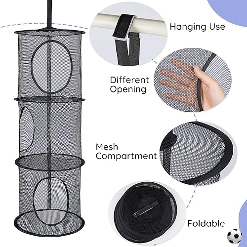 Miniatura 3 de Basumee Red de animales de peluche o hamaca para colgar animales de peluche, hamaca de red de juguetes para animales de peluche, hamaca de malla