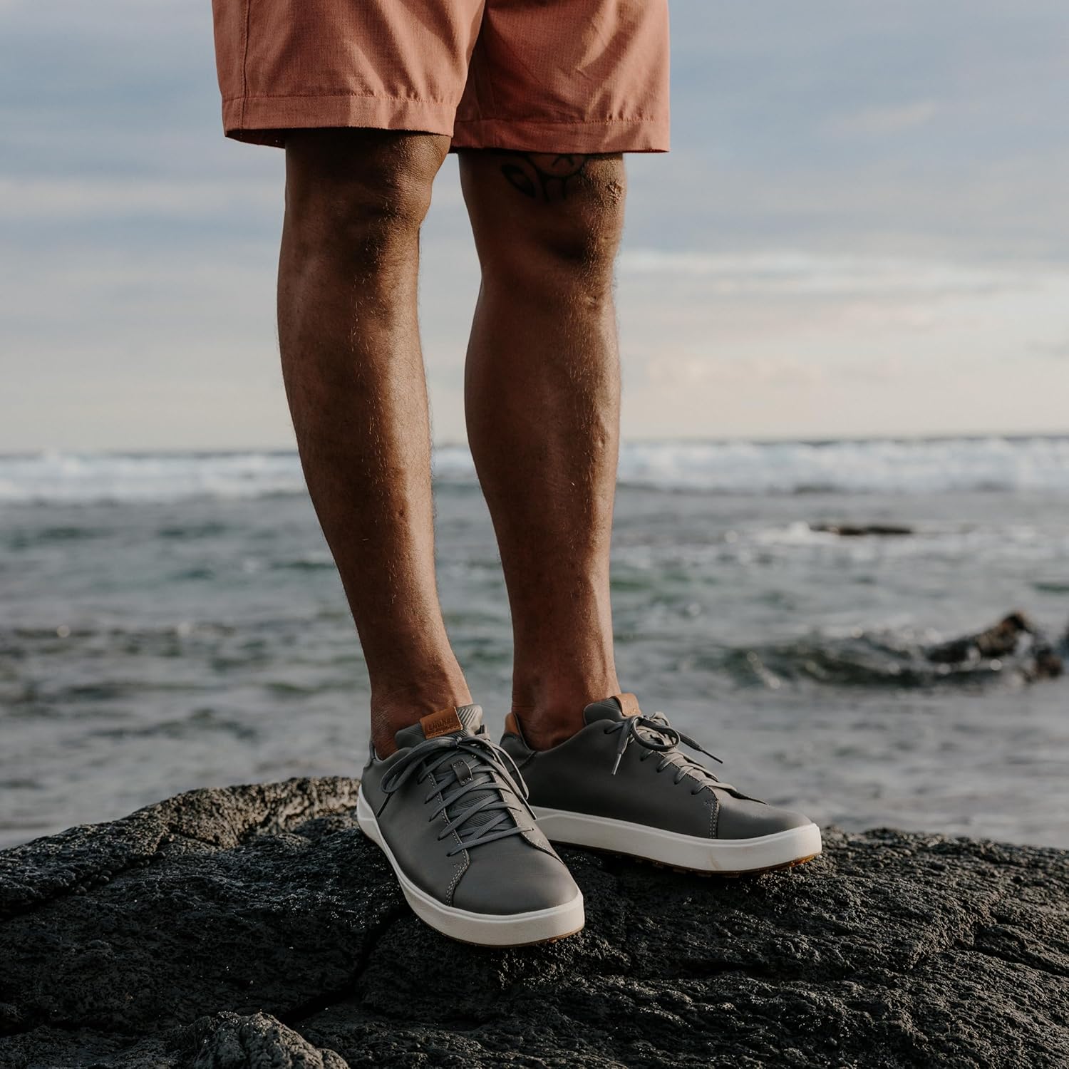 OLUKAI Wai'alae Men's Golf Shoes, Spikeless Golf Shoes, Supple Full-Grain Leather & Contoured Footbed, Waterproof & Stain-Resistant - Image 3