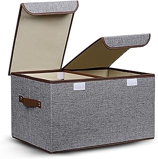 FLYNGO Foldable Cloth Organizer Storage Box for Wardrobe, Closet Basket Bin Organiser for Books, Toys, Other Supplies With...