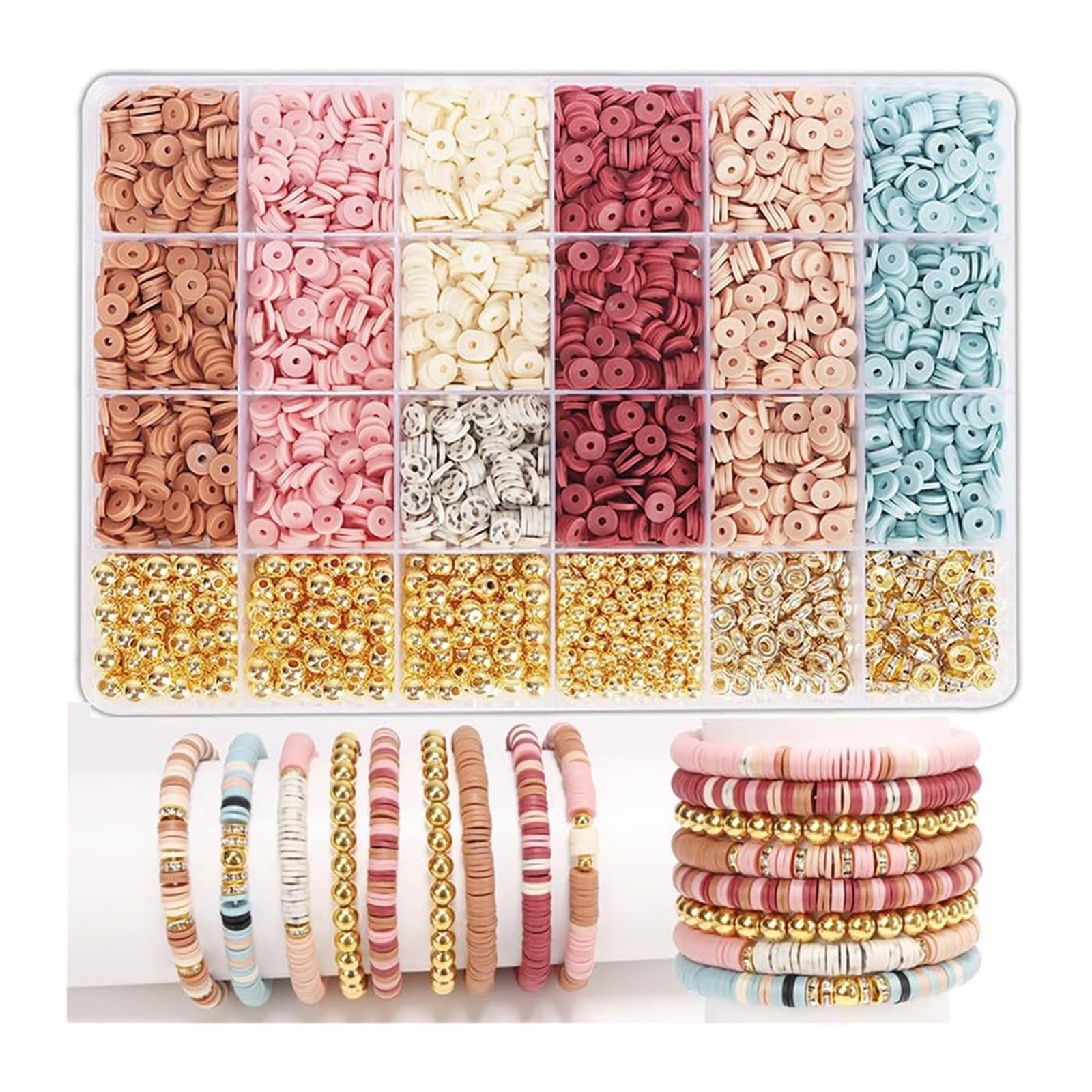 Rynzo DIY Beading Kits DIY Clay Bead Bracelet Making Kit
