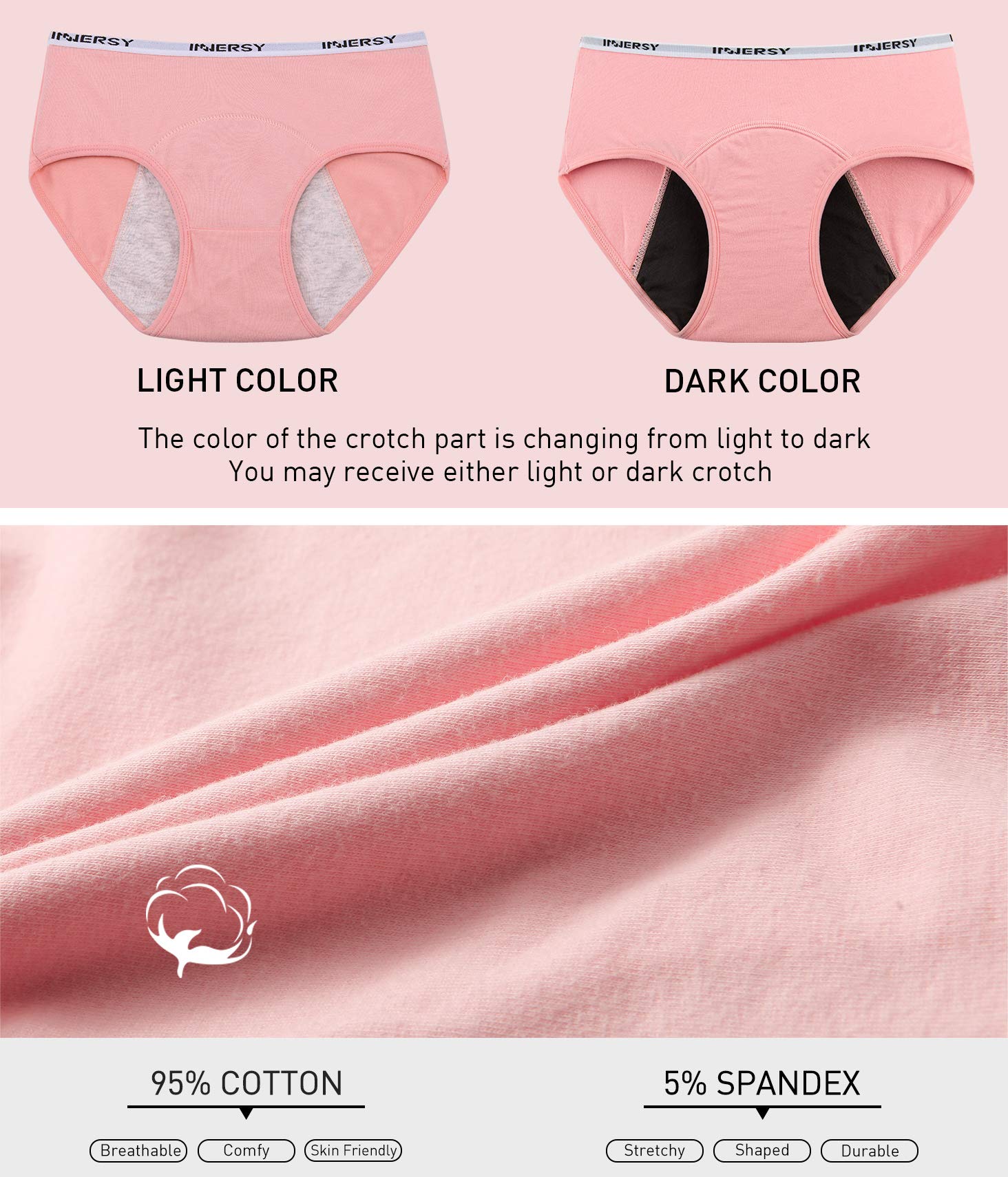 Buy INNERSY Period Underwear for Teen Girls Cotton Leakproof Menstrual