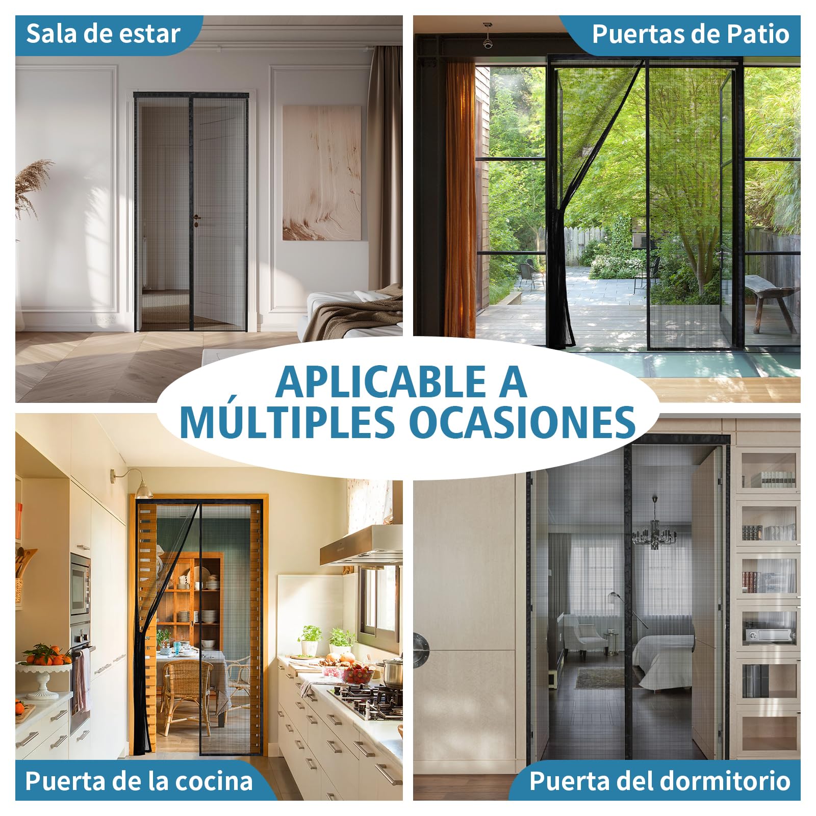 Mosquitera Magnética de Fibra de Vidrio para Puertas,60x180cm Cortina Mosquitera Puerta sin Taladrar,Malla de Alta Densidad Anti-Rasguño y Anti-Mosquito Para Puertas Correderas,Balcón,Bodega y Jardín
