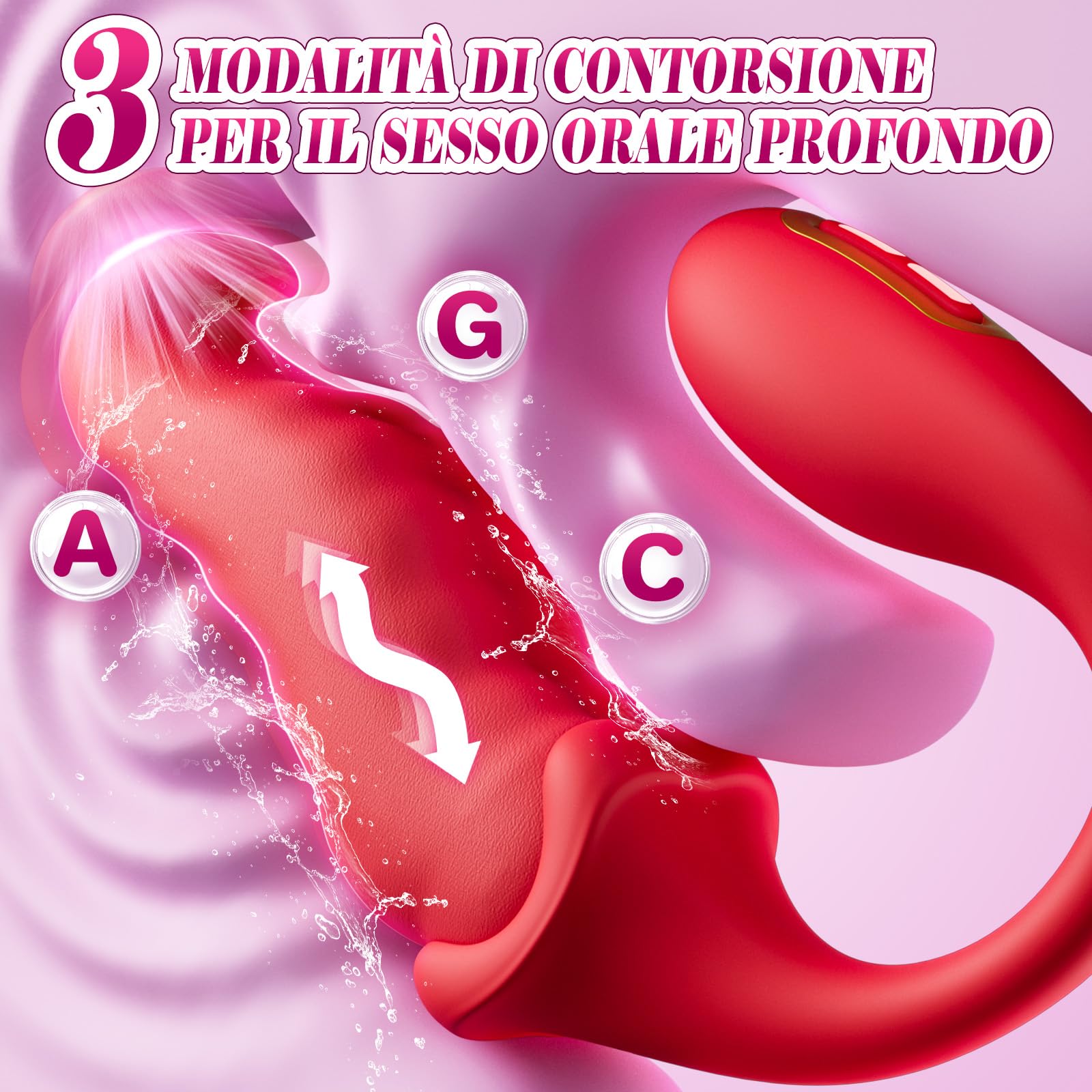Dildo Vibratoreper Donna Professionale Sex Toys - Vibratoriper Donne Clotoride con Contorsione e Leccatura Profonda, Stimolatore Clitoride Femminile Sexy Toys Sessuali per Donna Punto G Squirting