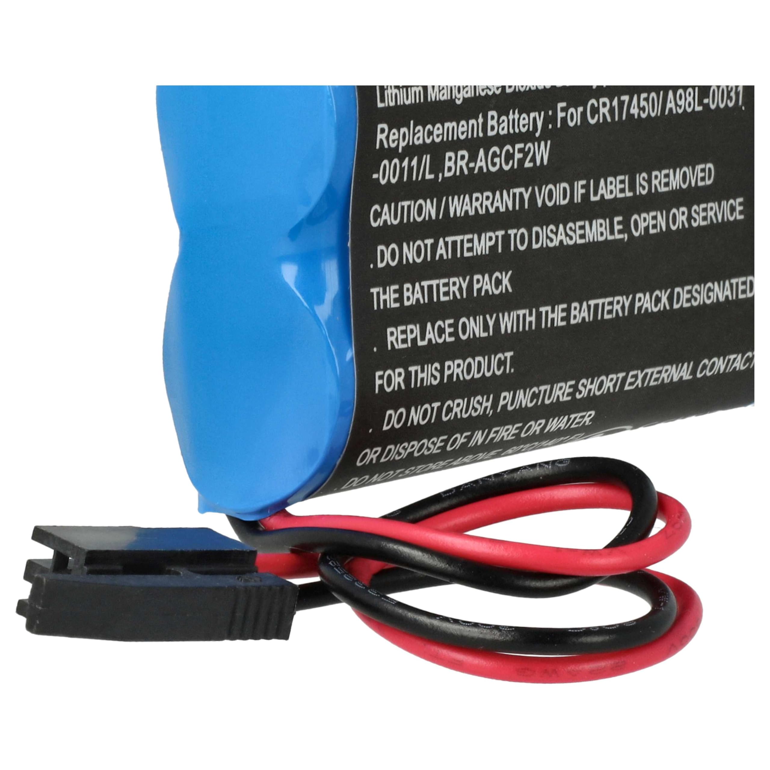 vhbw 5x batteria compatibile con GE/Fanuc A06B-6093-K001, A98L-0031-0011/L Programmable Logic Controller (2200mAh, 6V, Li-MnO2)