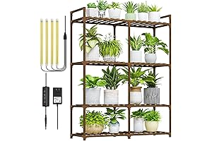 Bamworld Plant Stand with Grow Lights