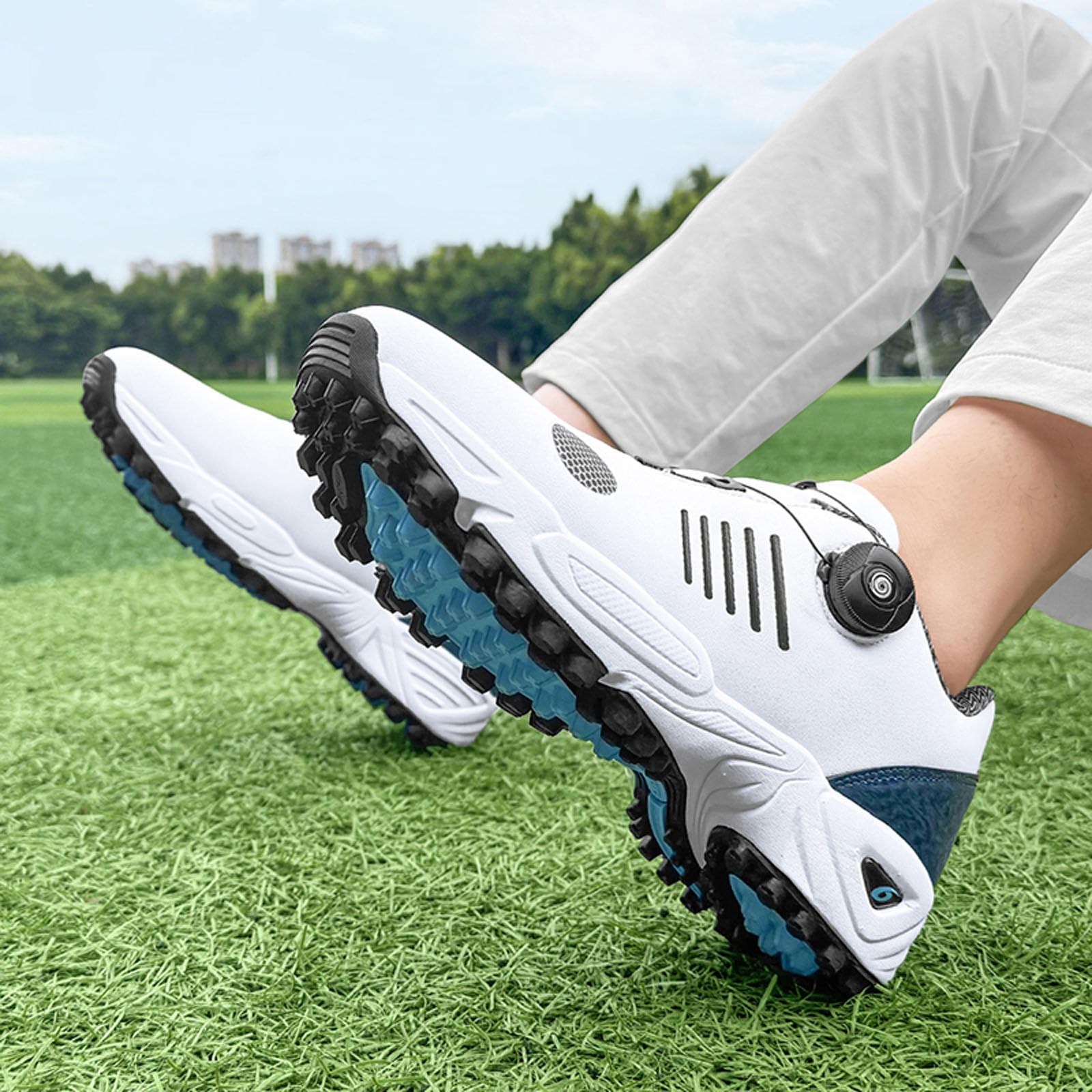 BLBK Chaussures de golf pour homme avec système de lacets