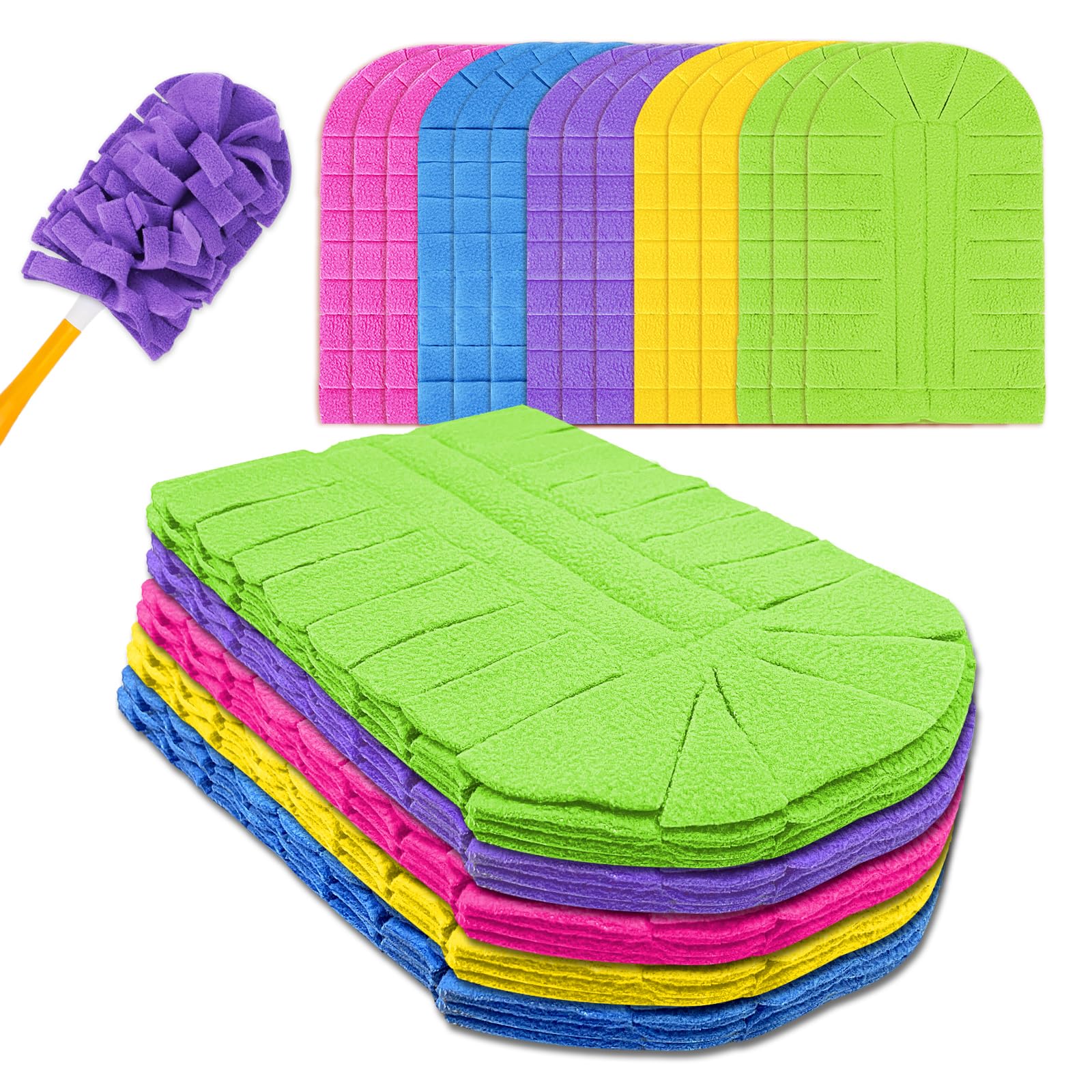 KEEPOW 20 Pack Reusable Duster Refill Compatible with Swiffer Duster Refill, Microfiber Dusters for Cleaning, 360° Heavy Duty Duster Refills, Fleece