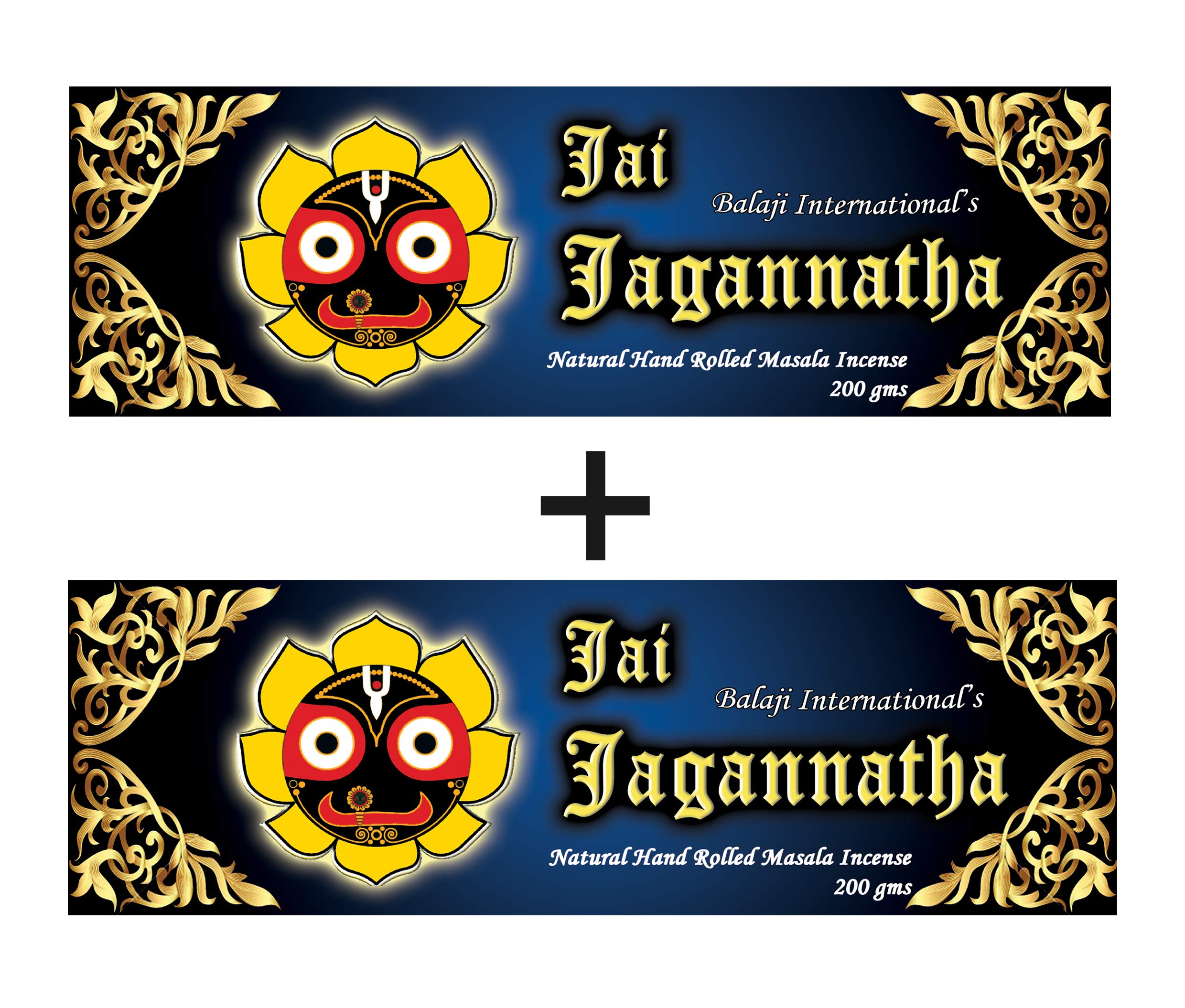 Balaji International Jai Jagannath Hand Rolled Masala Incense (200 and 200 gm) - Combo of 2