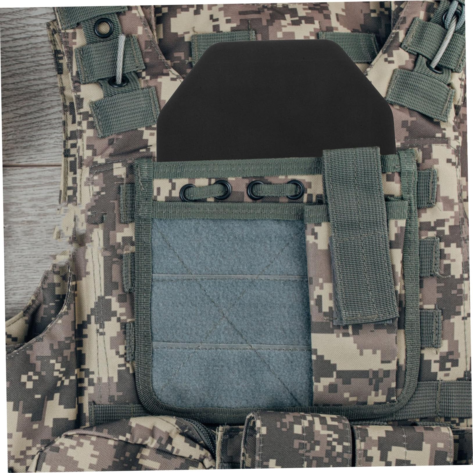 ifundom 2 Pezzi Protezione Gilet Tattico in EVA Imbottitura Leggera e Resistente per Boxe e Piastra Ammortizzante Rimovibile per Comfort e Portabilità