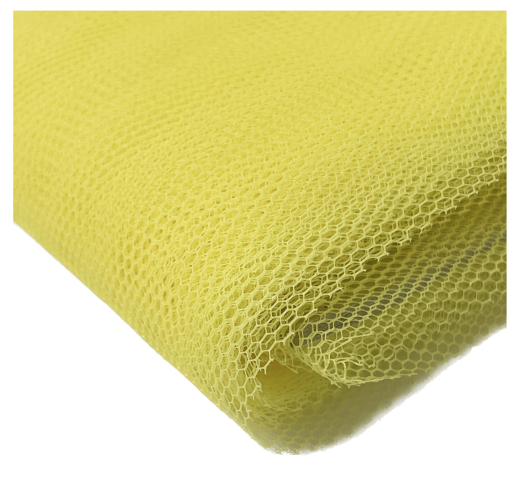 Thefabrictrade Citronelle Yellow Dress Net Fabric 100% Polyester Flare Free Tutu Tulle Mesh Veil Bridal Material (100 X 150Cm (1 Metre))