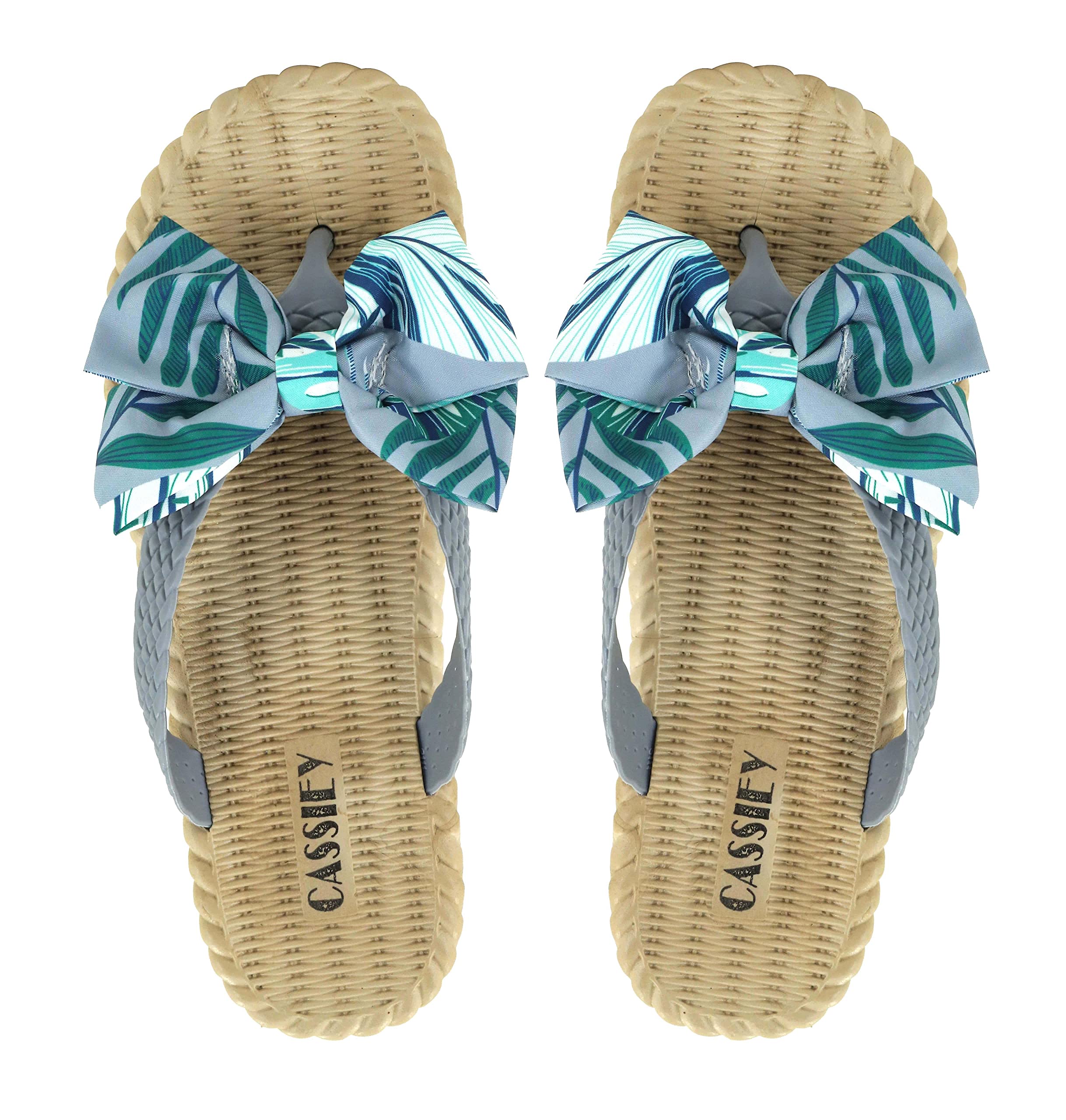 CASSIEY Stylish Tie Designer Fashion Fancy Slipper Flats for women and Girls | Flat slipper for Women and Girls- Grey (B0C53YB95D) Amazon Price History, Amazon Price Tracker