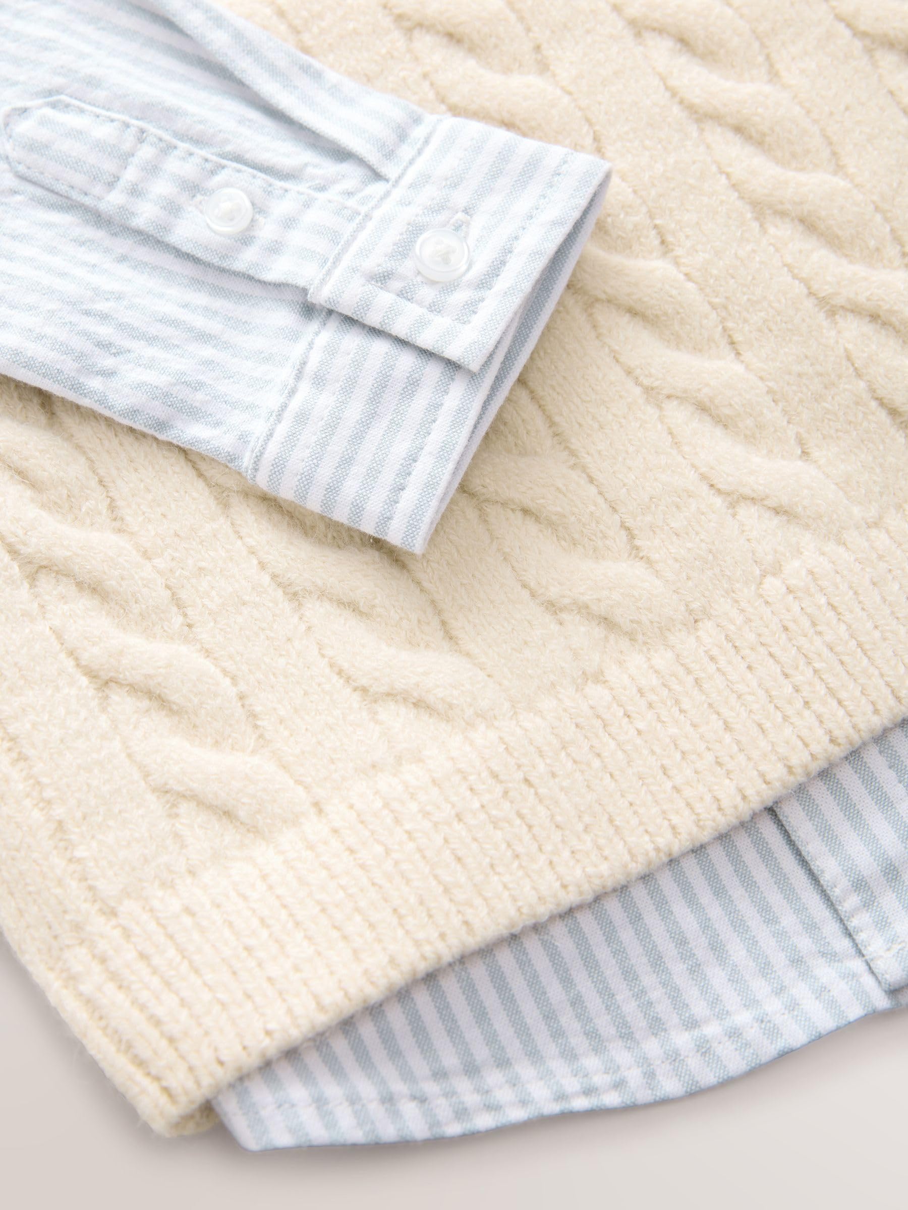 NEXT Jungen Strickweste und Hemd im Set 62-122