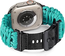 BINLUN Nylon Strap Compatible with Apple Watch 49mm 46mm 45mm 44mm 42mm Paracord Hand Braided Sports Strap Suitable for iWatch 10/9/8/7/6/5/4/3/2/1/SE1/SE2/Ultra 1/Ultra 1/Ultra 2